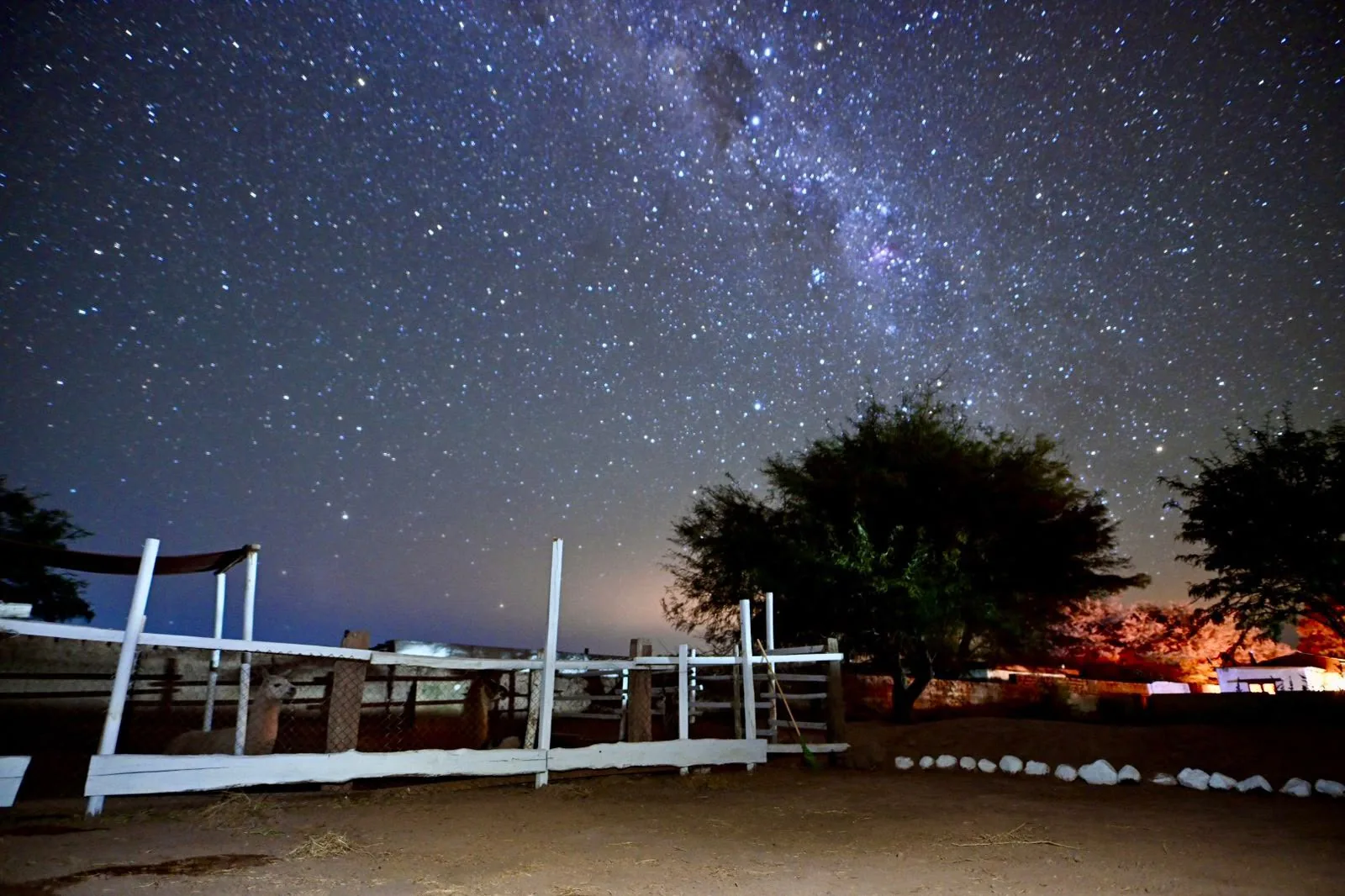 Cielo estrellado sobre Voyage Atacama